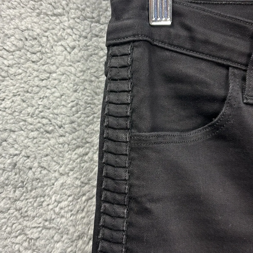 💚👖J Brand Maria Highway Black Size 29 Stretch Cotton Blend Raw Hem - Picture 4 of 11